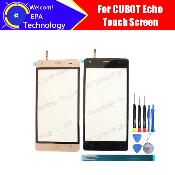

Стекло для сенсорного экрана CUBOT ECHO, 5,0 дюйма, 100% гарантия, оригинальная новая стеклянная панель, сенсорный экран для сотового телефона ECHO + И...