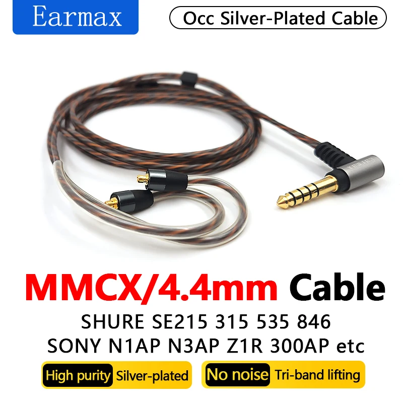 Фото Для Sony SE215 SE425 XBA-H3 N1AP N3AP Z1R Z5 M7 UE900 900S FX850 MMCX Сменные наушники 4,4 мм балансировочный кабель №3