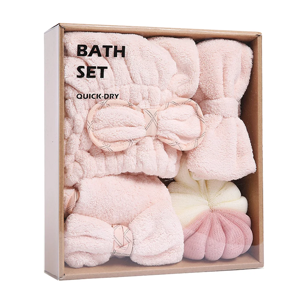 

Hair Bathdrying Wrap Cap Microfiber Turban Towel Dry Exfoliating Shower Mesh Headband Sponge Scrubber Fast Hat Hand Body Pouf