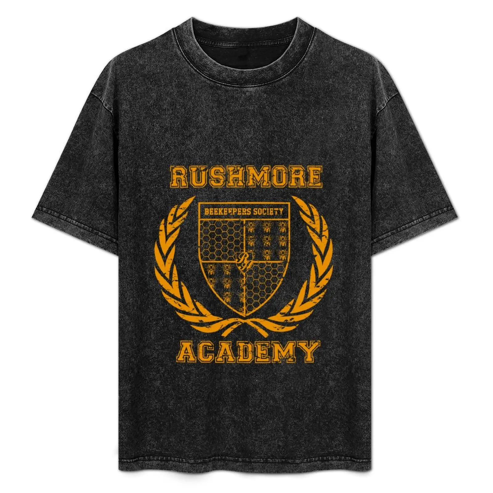 Фото Футболка Rushmore Beekeepers Society с модным принтом, повседневная, с короткими рукавами №1