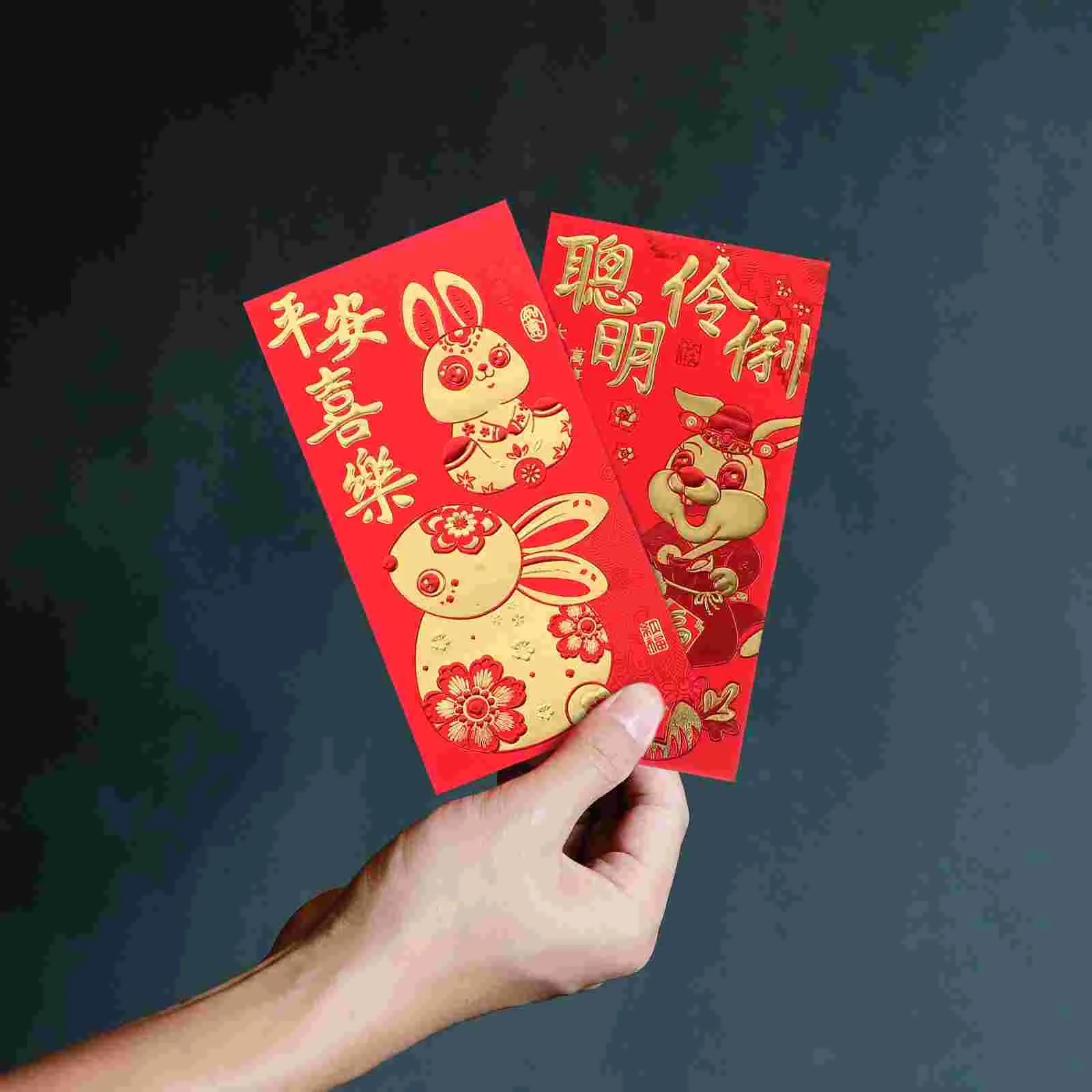 

Red Envelopes Year Money Chinese New Rabbit Envelope Lucky Packet Packets Pocket Hong Bao Festival Spring Zodiac Lunar Papercash
