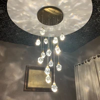 modern diamond crystal pendant lights living dining room bedroom kitchen indoor lighting home decor loft spiral hanging lampscd