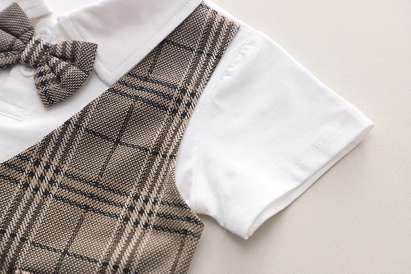 Одежда для маленьких мальчиков летняя хлопковая Мягкая юбка с бантом + шорты