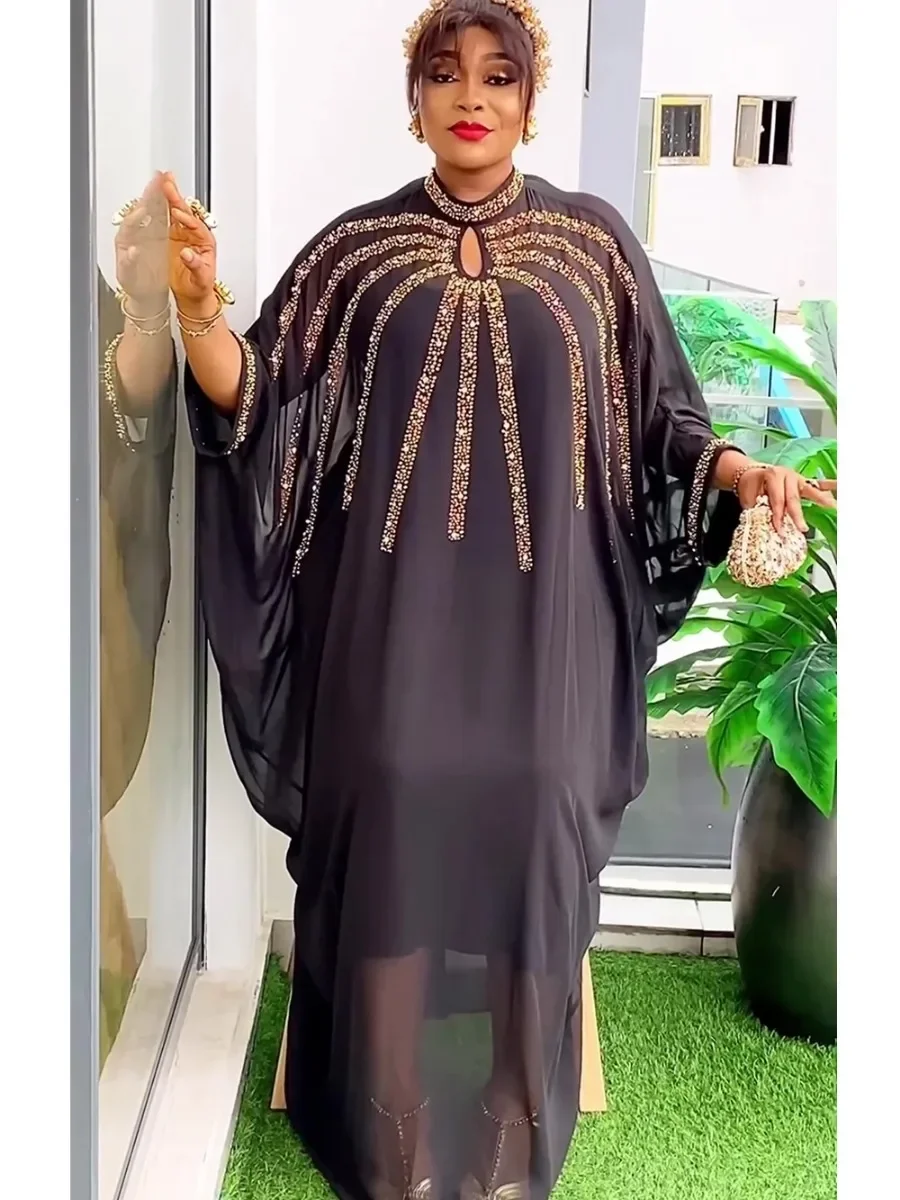 Африканские вечерние платья больших размеров для женщин шифоновый комплект Boubou