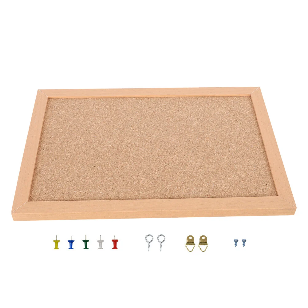 

Bulletin Board Display Corkboard Vision Information Show Memo Wall Hanging Notice Wall-mounted Wood Decor