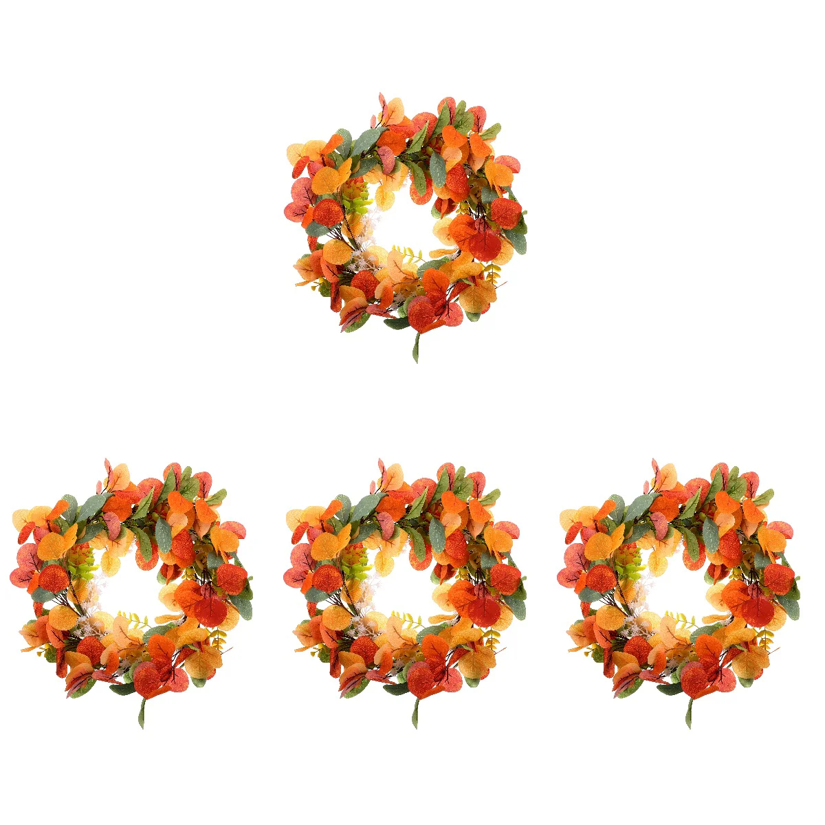 4pcs Simulation Eucalyptus Leaves Wreath Fall Hanging Eucalyptus Garland Hanging Wreath Decor