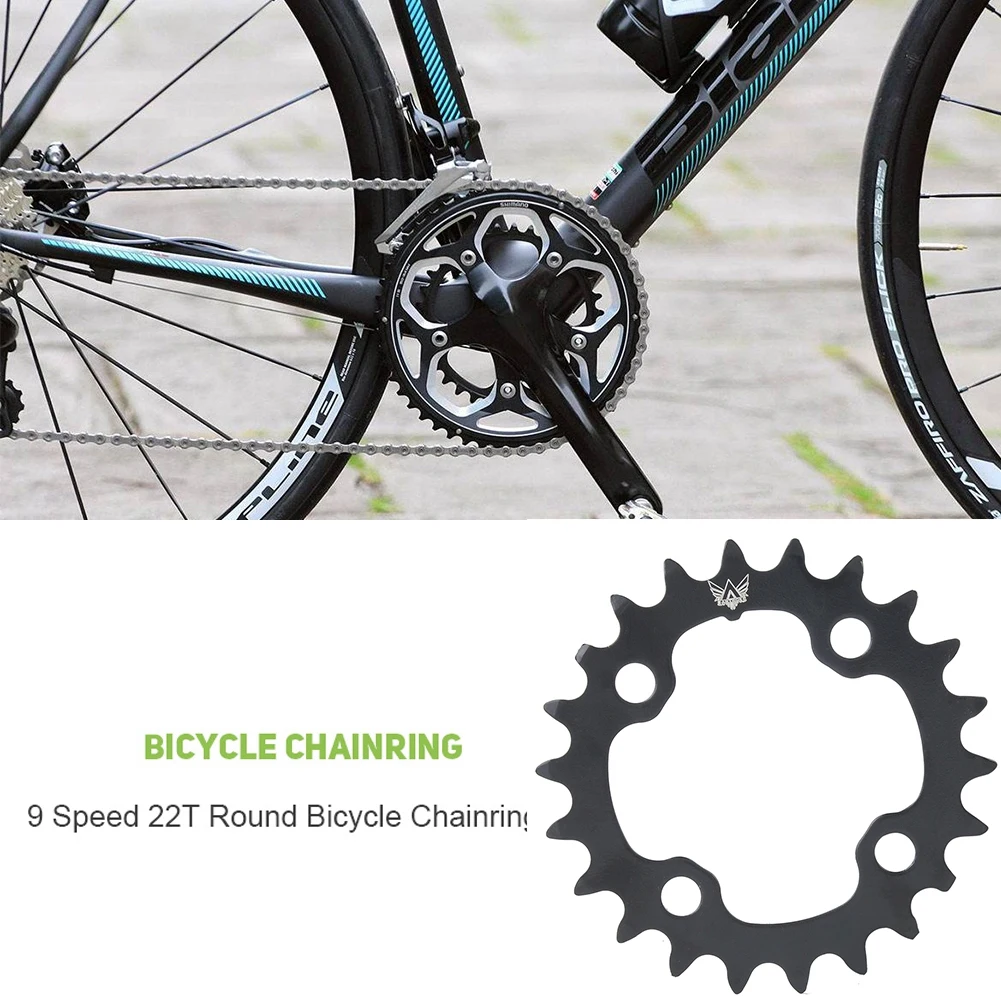 Круглая Звездочка из углеродистой стали для велосипеда BCD 22 т 104 мм 9 скоростей |