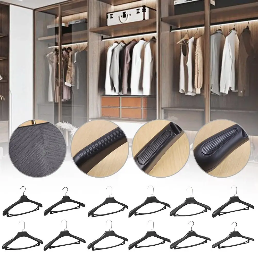 

Wide Shoulder Traceless Plastic Hanger Anti Slip Multifunctional Sturdy Hook Strong Hanger Rotating Capacity 360° Clothes B P4Q6
