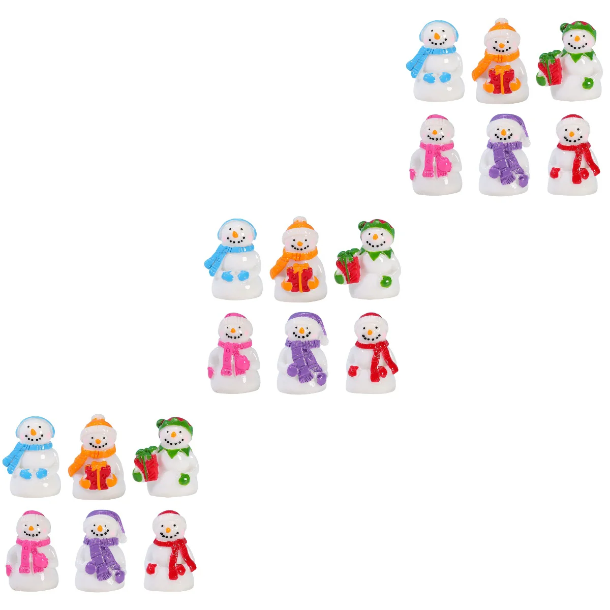 

Snowman Christmas Mini Miniature Tabletop Figure Decorative Decor Tiny Resin Adorable Ornament Figurine Miniatures Ornaments