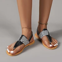 sandals for women flip flops flat buckle strap rome shoes breathable flat summer footwear outdoor female flipflop new sandalias