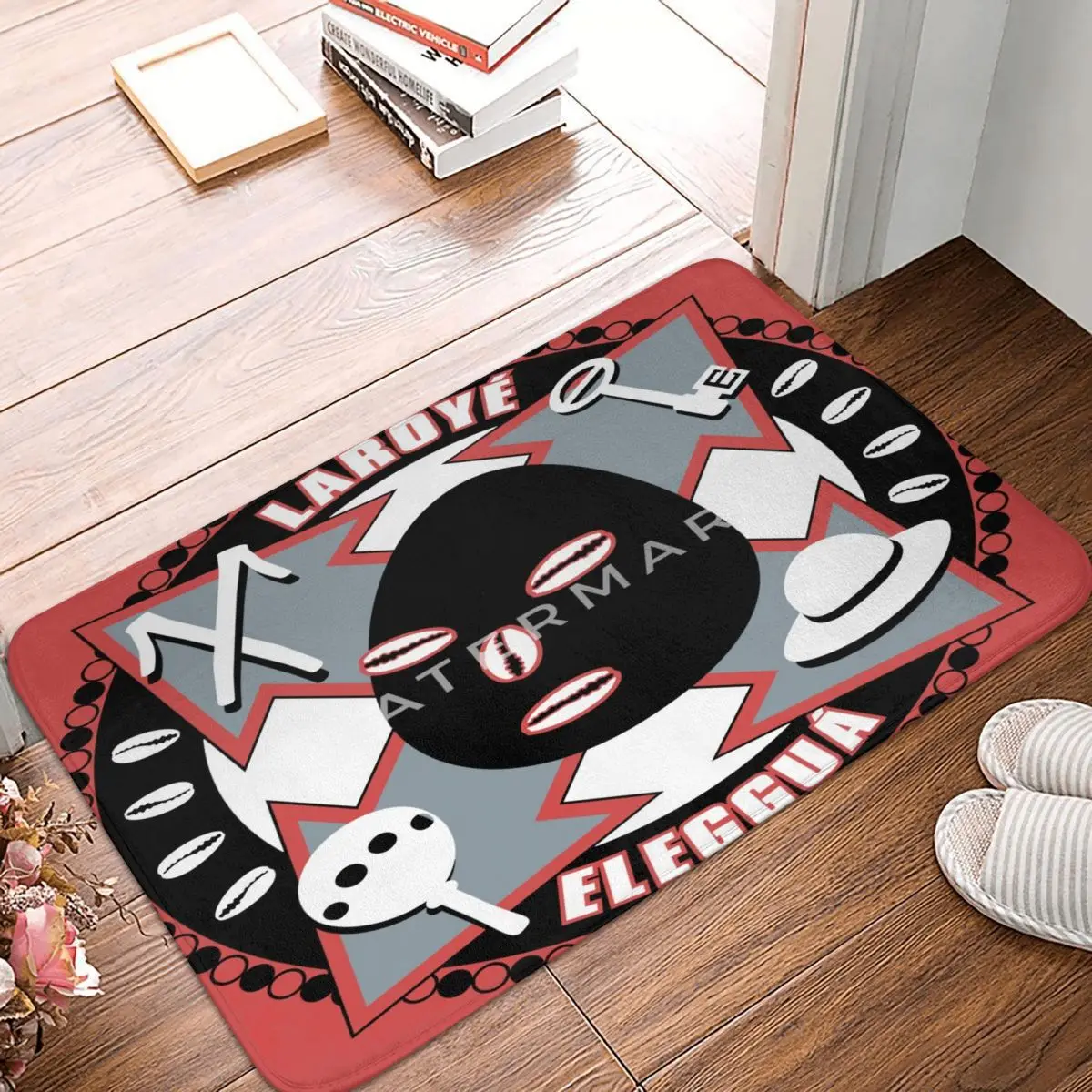 

Eleggua Guardian Carpet, Polyester Floor Mats Cute Style Doorway Gifts Festivle Gifts Mats Customizable