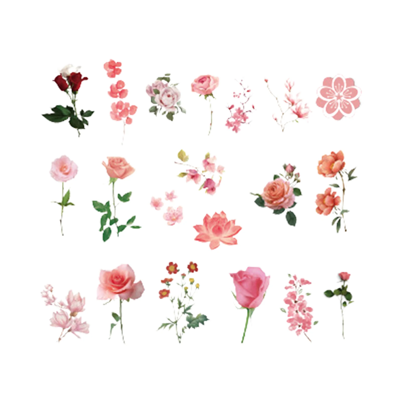 

2packs Flower Sticker Decoration Planner Ablum DIY Diary Waterproof For Scrapbooking Craft Vintage Journal Kawaii Stationery