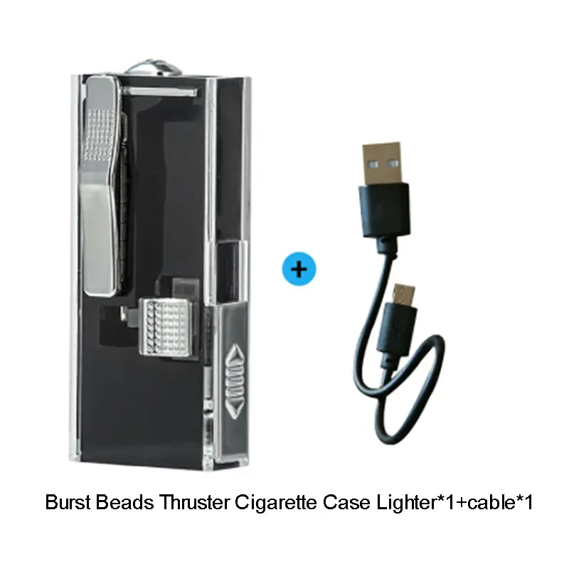 

Portable cigarette push box machine, USB lighter mixed fruit spice automatic burst beads rechargeable cigarette accessories
