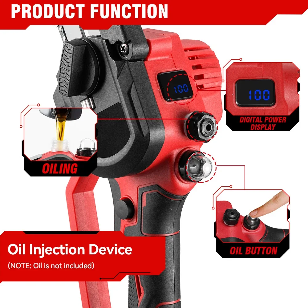 Бесщеточная электрическая пила для обрезки 6/8 дюйма