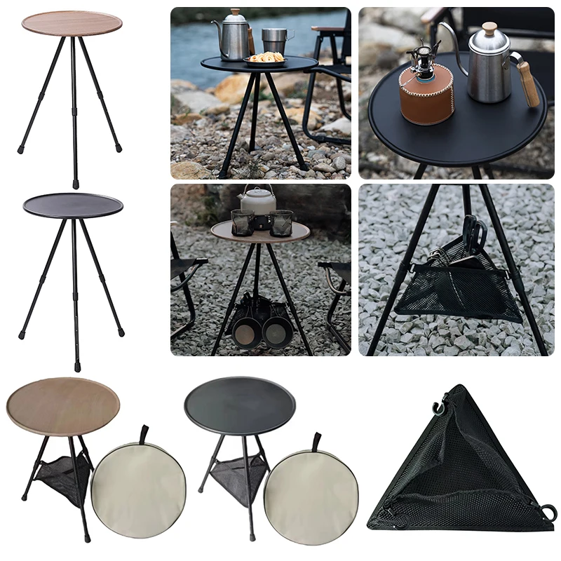 

Mini Table Portable Tea Coffee Desk Tripod Table Desk for Camping Hiking Backpacking Fishing With Support Rod