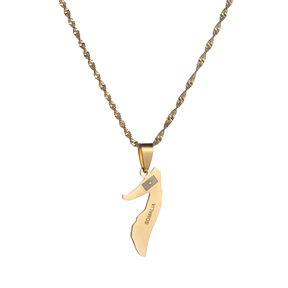 Карта ближнего поля, искусственное ожерелье, золотой цвет, Soomaaliya, карты страны, ювелирные изделия