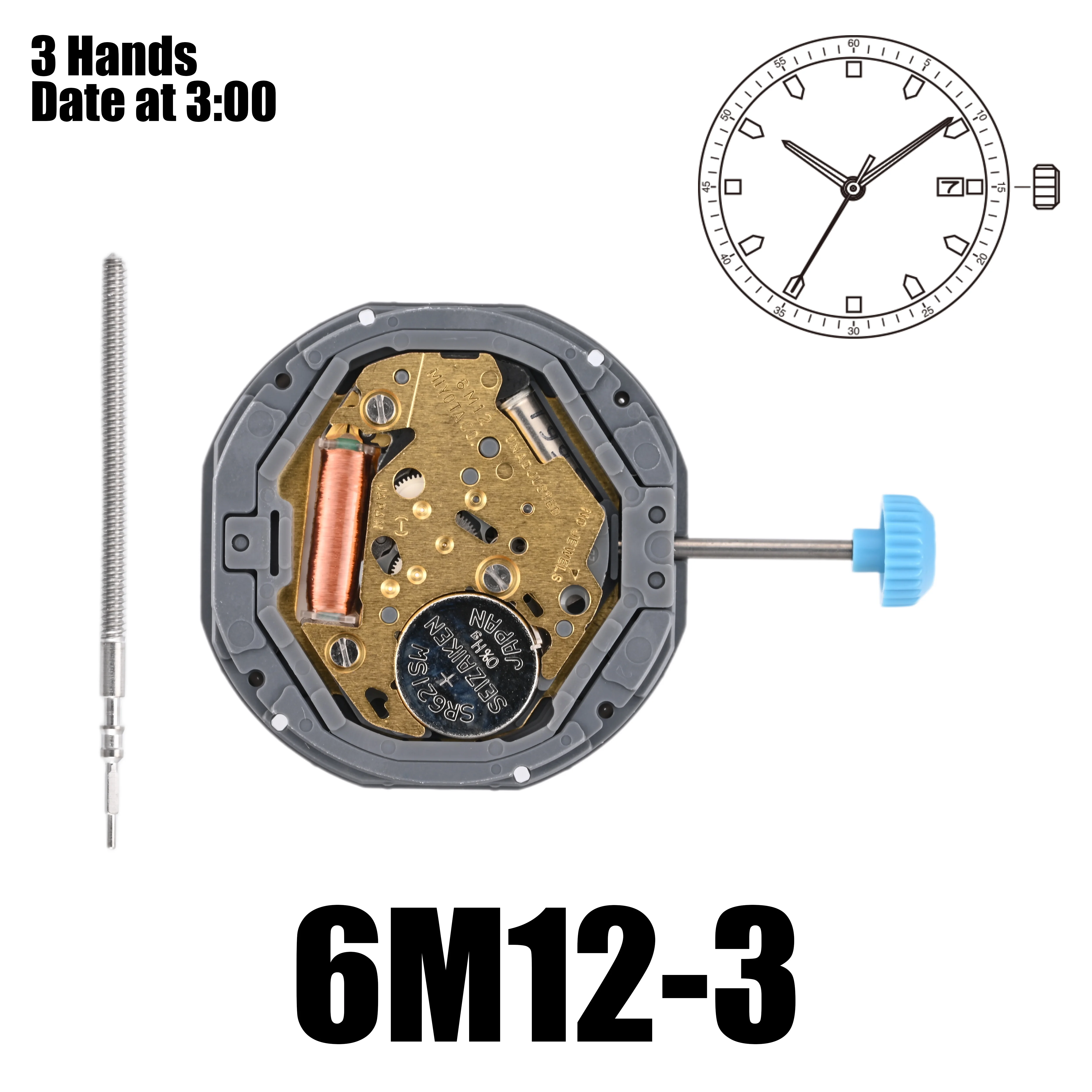 6M12 6M17 6M55 Механизм для часов аксессуары механизма Miyota механизм электронного