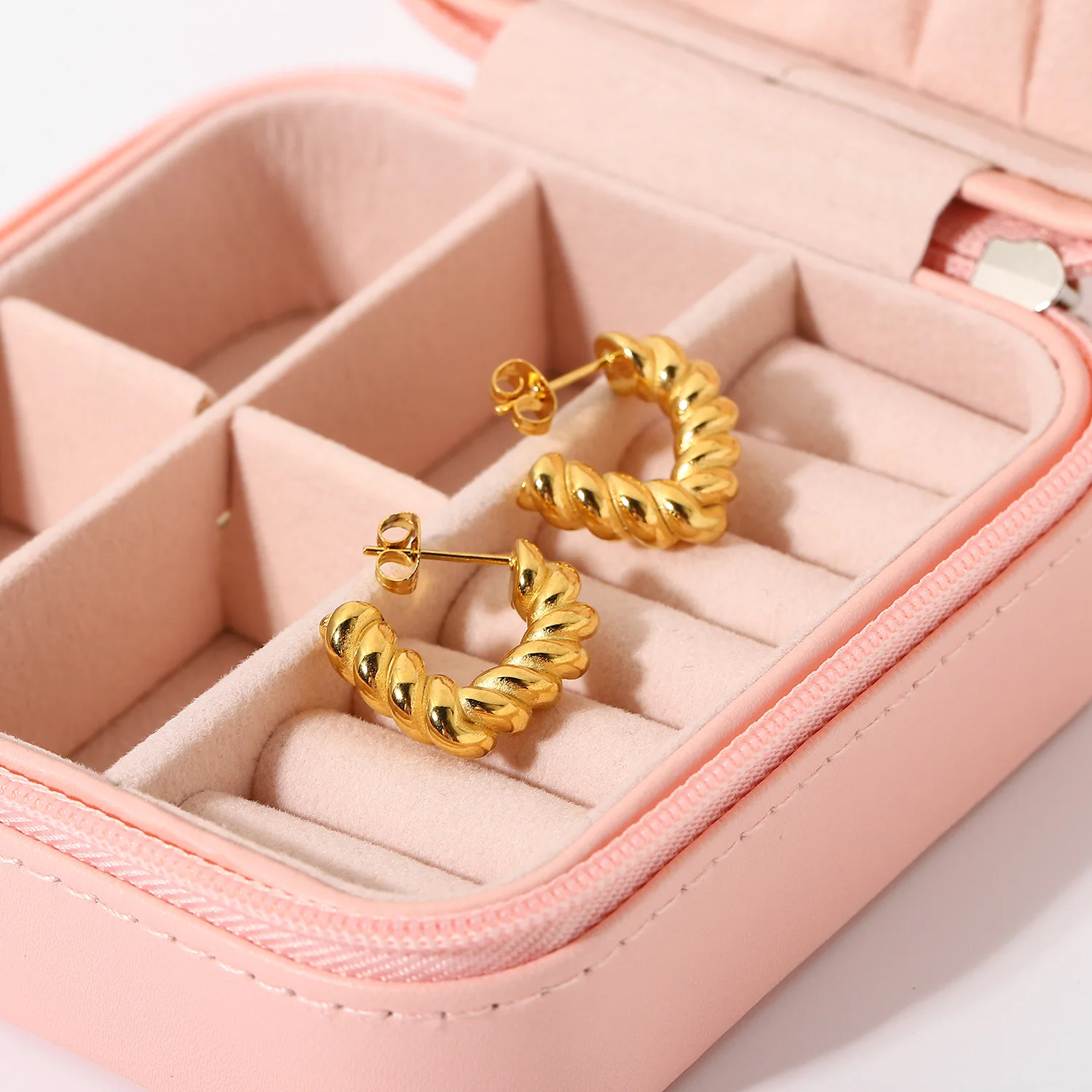 Stainless Steel PVD 18K Gold Plated Tarnish Waterproof Colorful Irregular Heart Earrings  For Woman Jewelry Wholesale Trendy