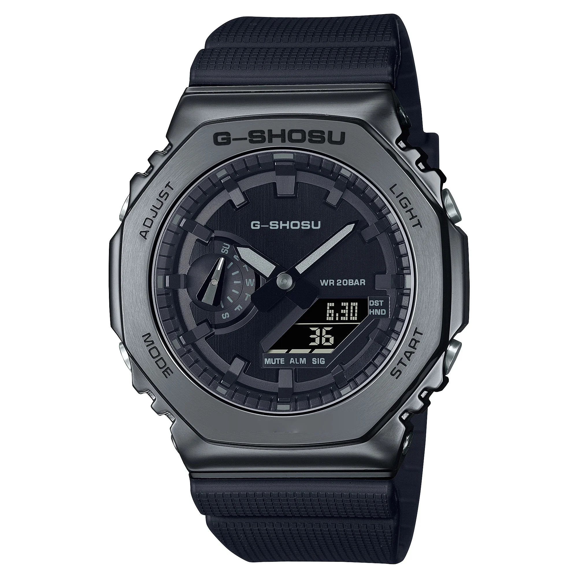 GM Sport цифровые электронные мужские часы 2100 полнофункциональные светодиодные