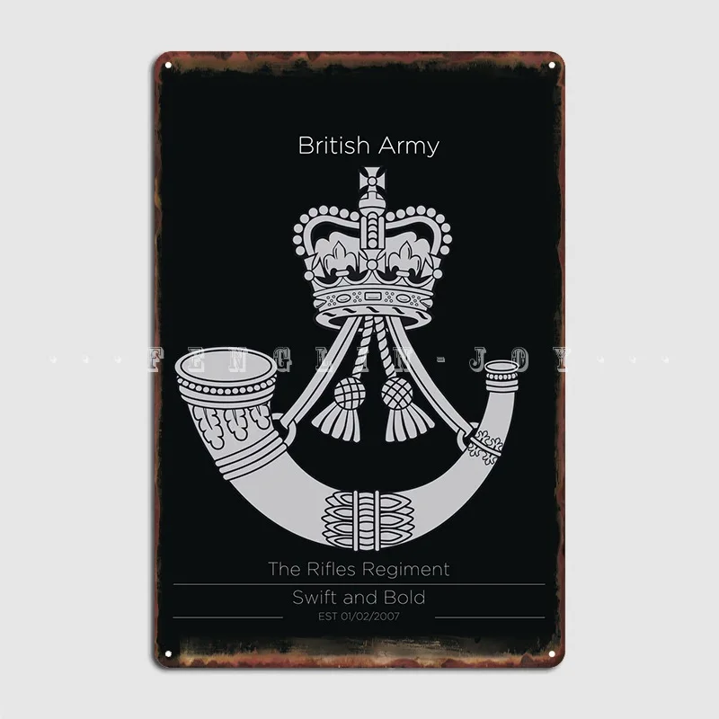 

The Rifles Regiment Poster Metal Plaque Cinema Living Room Bar Cave Create Painting Decor Tin Sign Posters