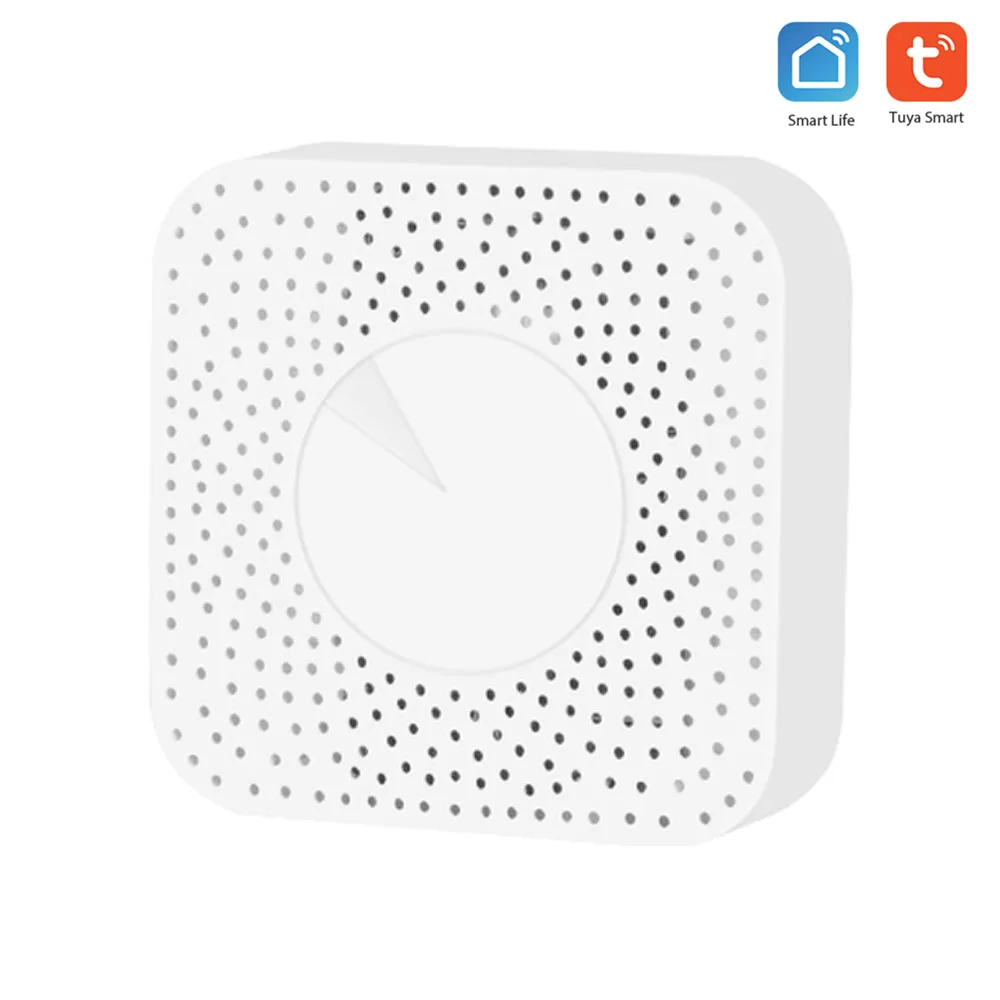 

Tuya WiFi Intelligent Air Housekeeper 6-in-1 Air Quality Monitor PM2.5/Formaldehyde/TVOC/CO2/Temperature/Humidity Detector