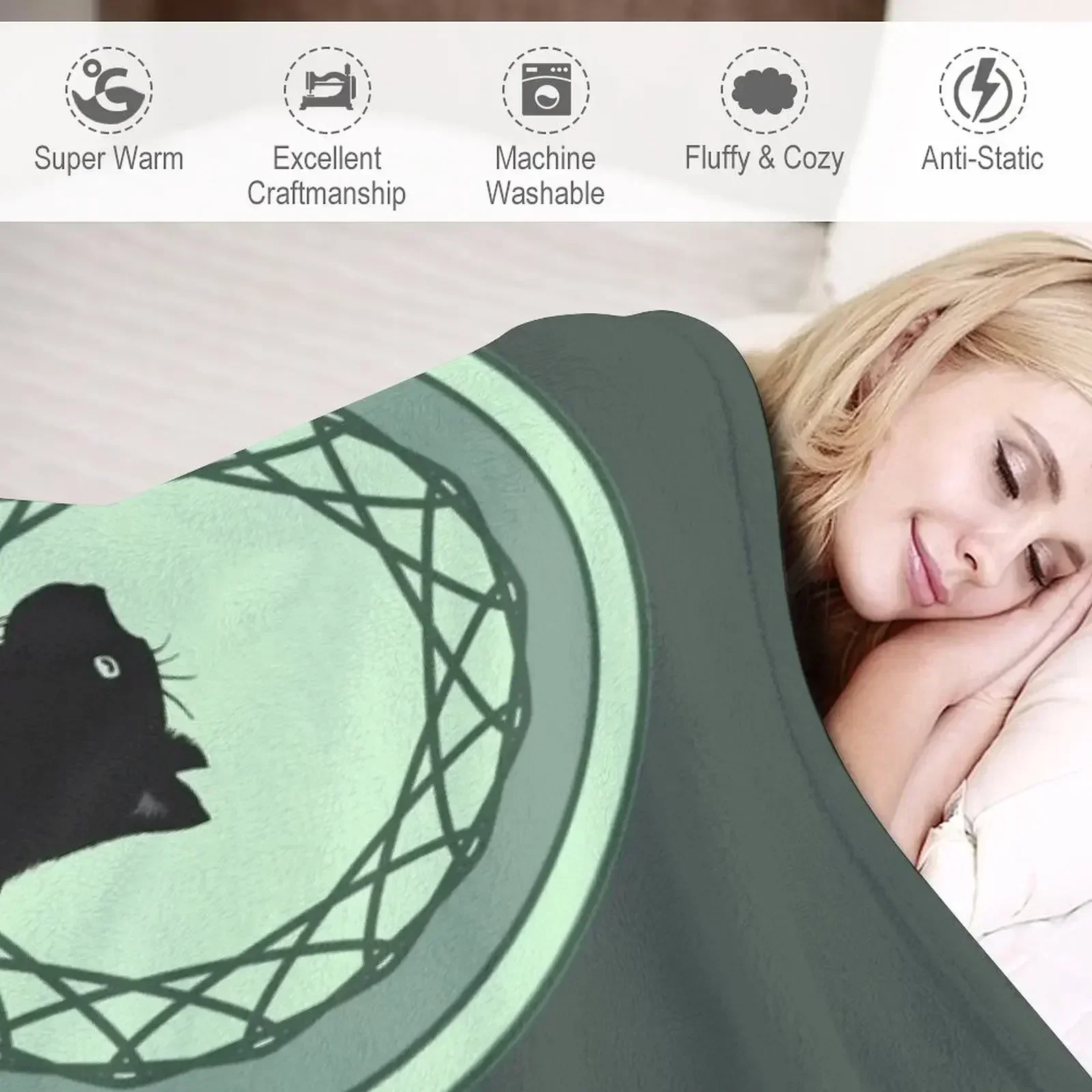 Black Cat Noveau плед одеяло диваны Утяжеленный на диван одеяла