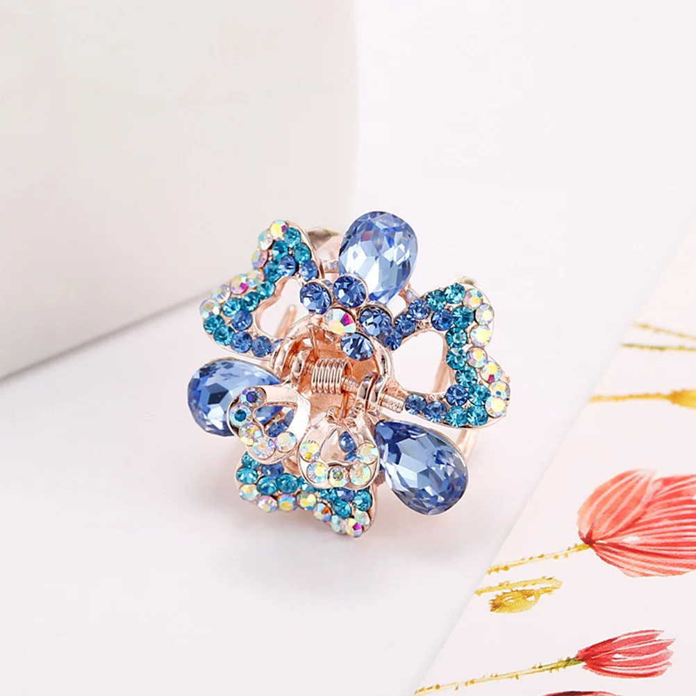 

4 Pcs Flower Hair Clips Women Rhinestone Claw Clip Hair Clips Bangs Tiny Hair Clips Medium Hair Clips Women Pearl Hair Clip Mini