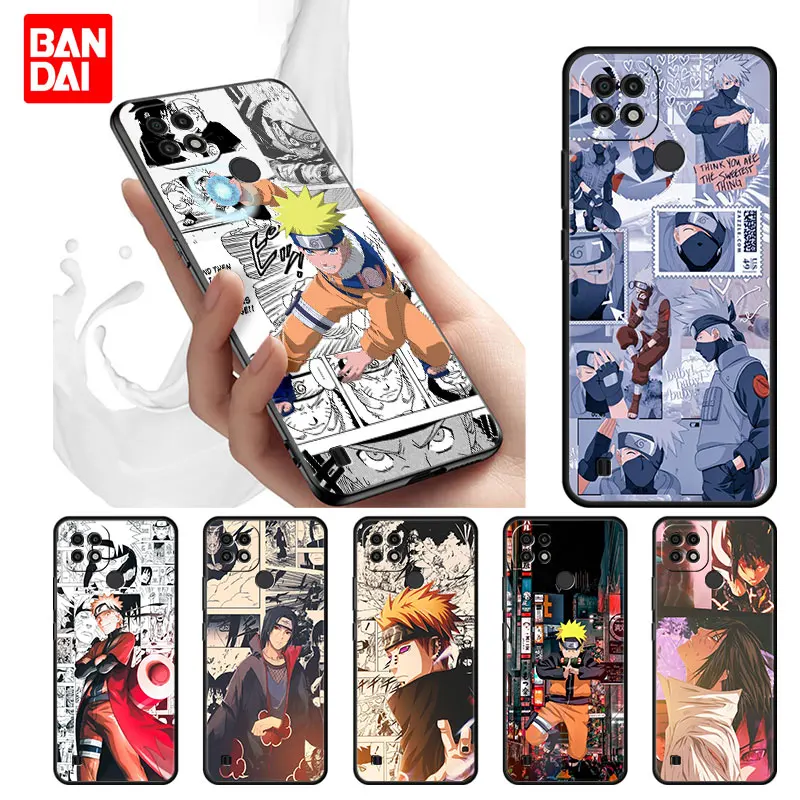 

Anime Naruto Kakashi Sharingan Case for Realme Ｃ21 C21Y C25 C25s C15 C11 C3 C20 5 6 7i 8i 8 8Pro Narzo30A Cover Silicone Black