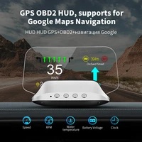 obdhud c3 plus head up display gps obd2 eobd car projector speedometer with navigation system security alarm car electronic