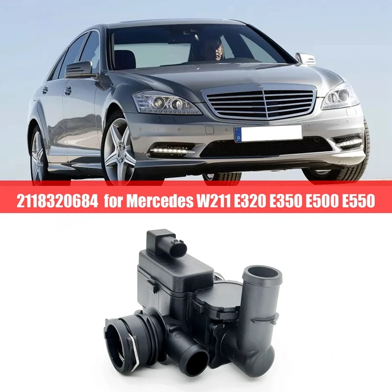 

1 Pcs Heater Control Solenoid Valve Heater Water Valve Auto Black 2118320684 For Mercedes W211 E320 E350 E500 E550