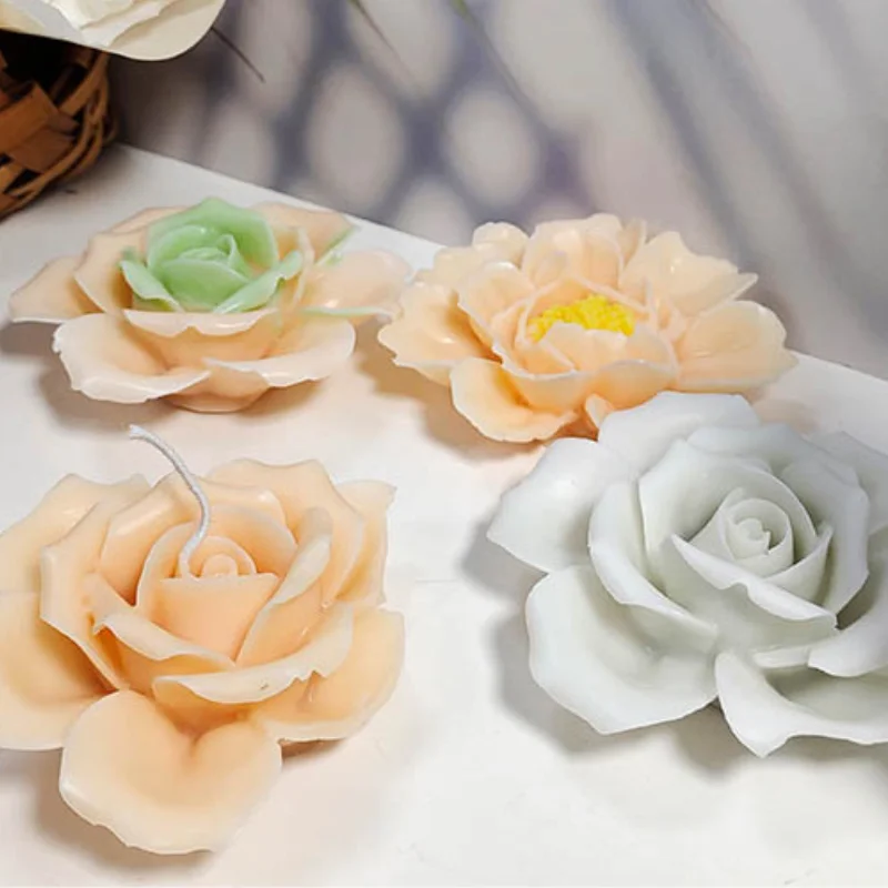 

19 Types Flowers Candle Silicone Mold DIY Petal Rose Tulip Peony Candle Making Epoxy Soap Caly Resin Chocolate Mold Gifts Craft