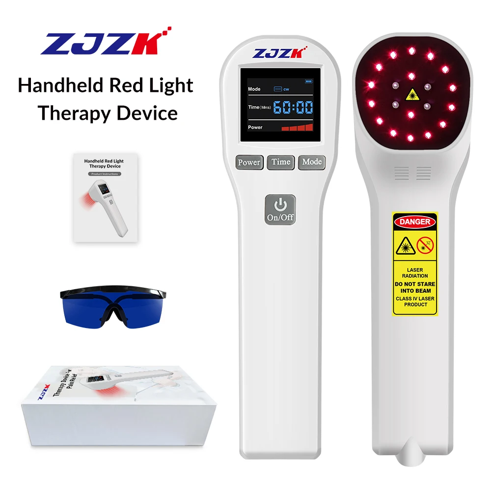 

ZJZK 808nm 650nm Hand-held Physical Treatment LLLT Low-level Cold Laser Therapy Device For Relieve Neck Back Arthritis Pain