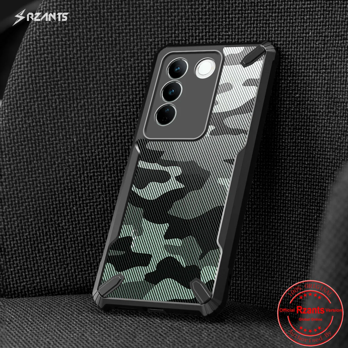 

Rzants For VIVO V27E V27 Pro 5G Half Clear Case [Camouflage Military Bull] Thin Strong Protection Phone Casing