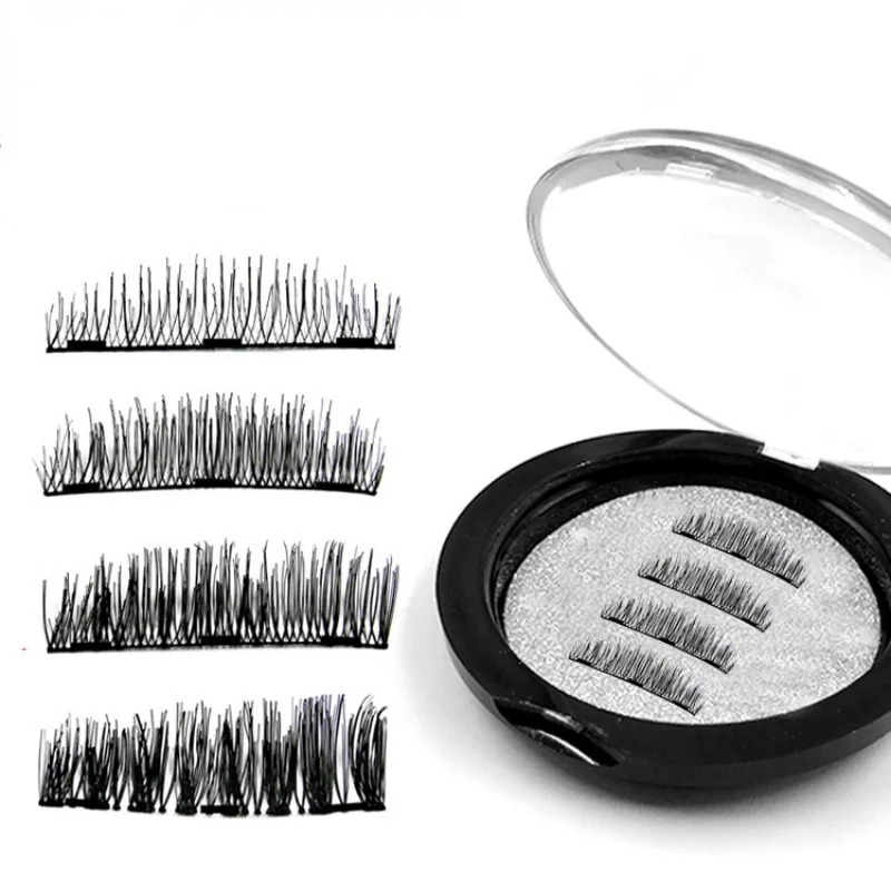 

4 шт./компл. Накладные ресницы с тройным магнитом, магнитные Накладные ресницы ручной работы, мягкие перекрестные длинные ресницы, волшебные...