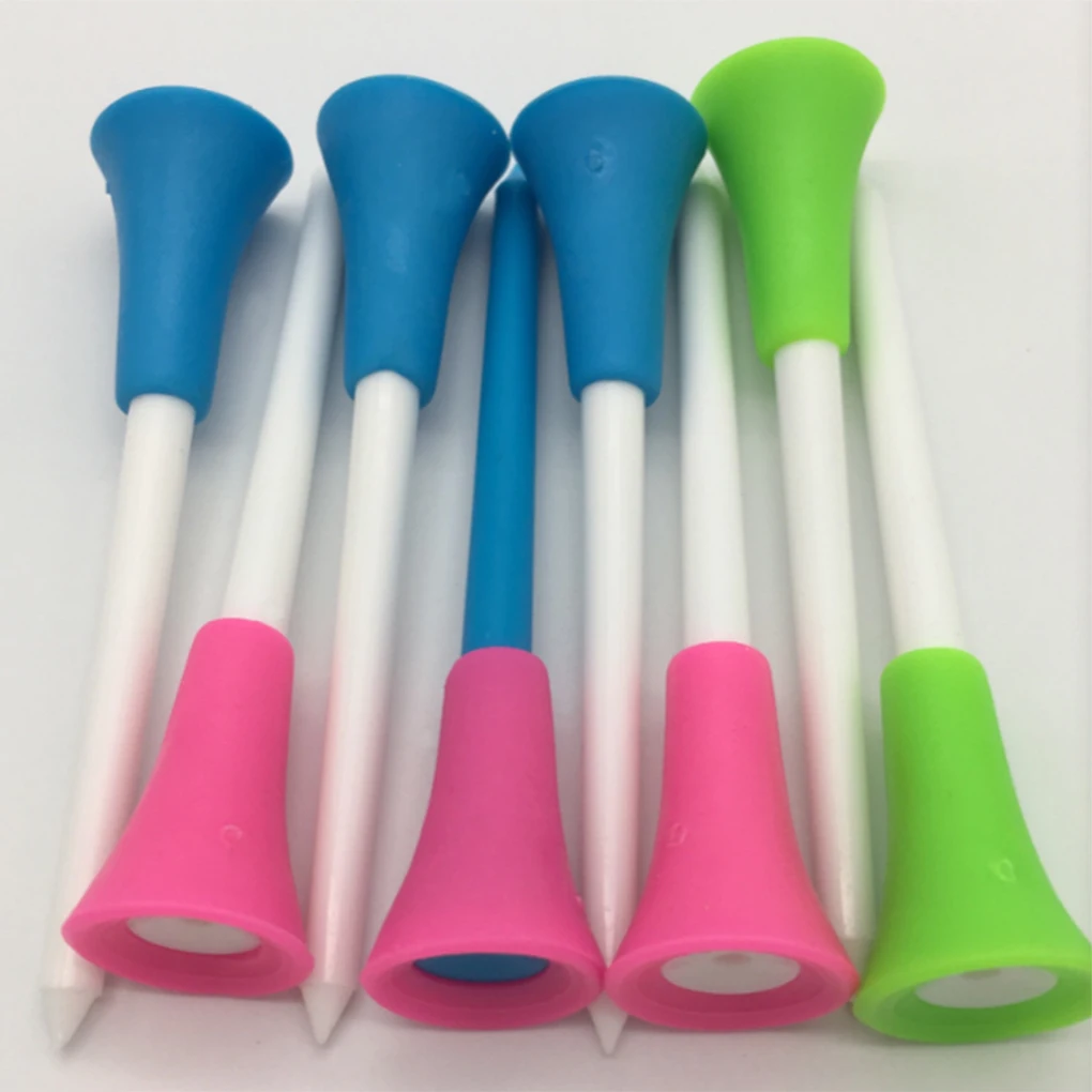

50pcs Training Practice Mat Tee Golf Ball Plastic Tee Holders Outdoor Golf Tees Random Color