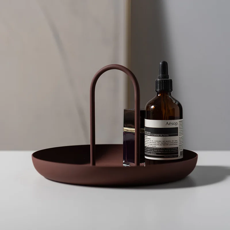 

Nordic minimalist modern round portable tray living room entrance debris small objects desktop storage tray storage tray
