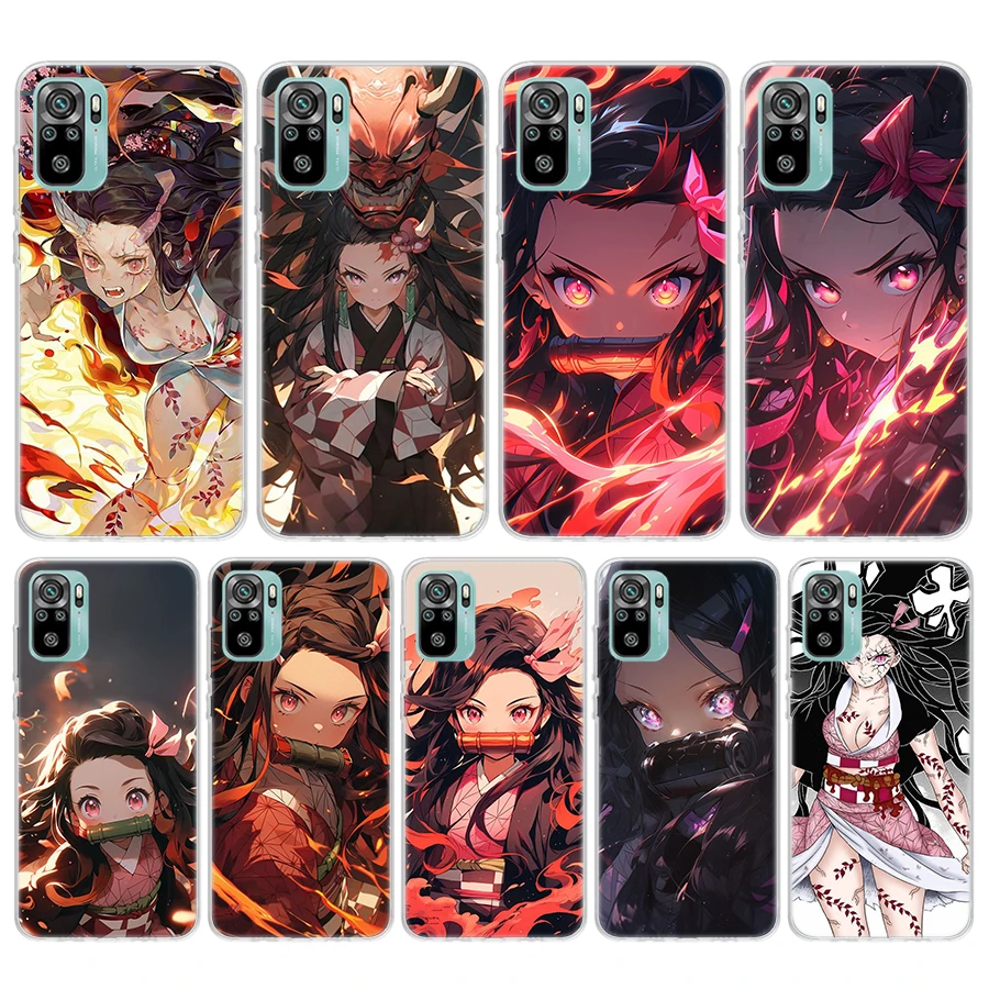 Чехол Nezuko для Xiaomi Redmi Note 12 12S 13 11 11S 10 Pro 10S 11T 9 9S 8T 8 11E Plus 12T