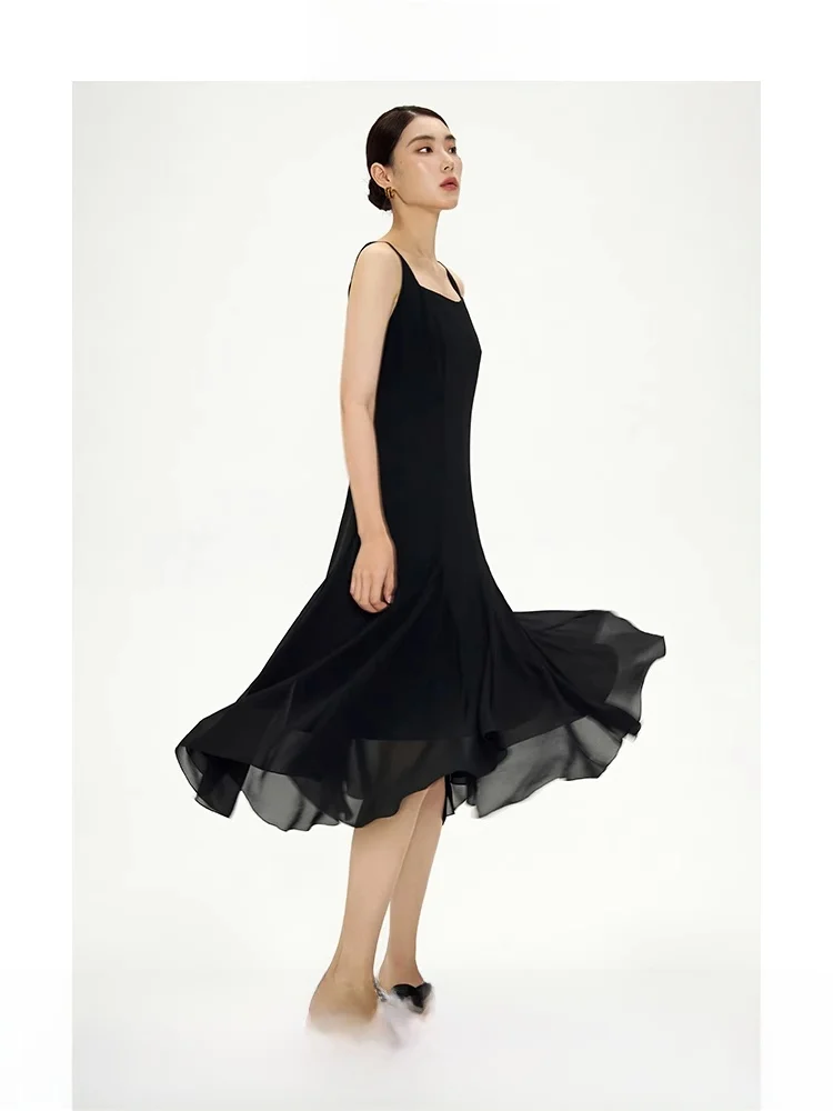 Женская одежда больших размеров с одним лучом [Серия Black Label] Юбка на подтяжках