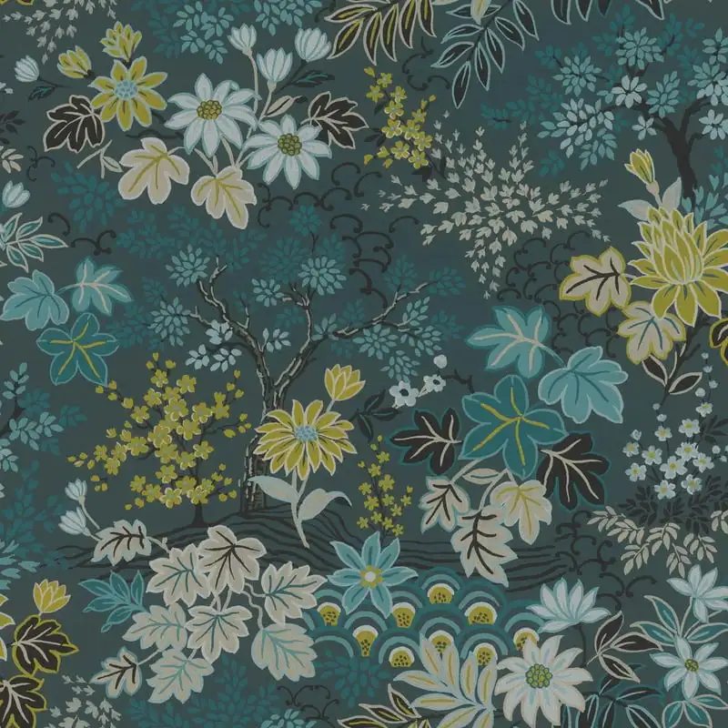 

Vesper Teal Forest Floral Wallpaper Home Decor Wallpaper