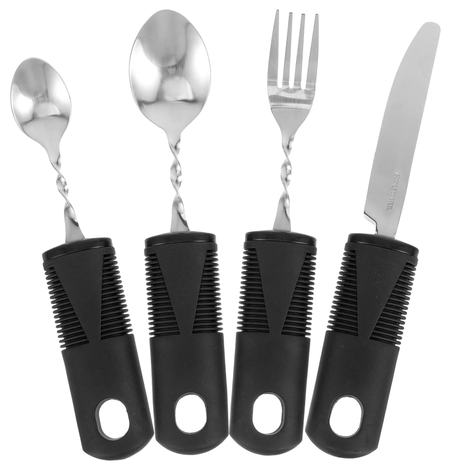

Disabled Cutlery Weighted Feeding Utensils Elderly Adaptive Spoon Fork Tableware Eating Parkinsons Utensil Angled Set Self