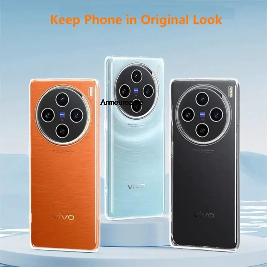Прозрачная Ультрамягкая задняя крышка телефона для vivo X100 чехол Pro из ТПУ и