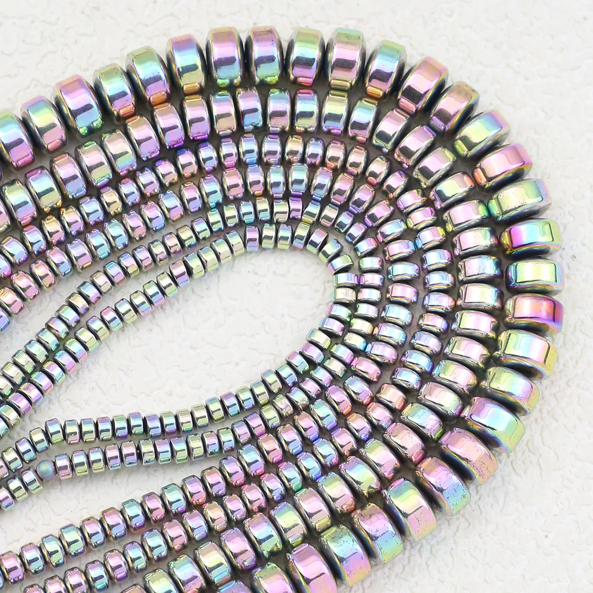 Светло-фиолетовый гематит в форме колеса из натурального камня плоские круглые