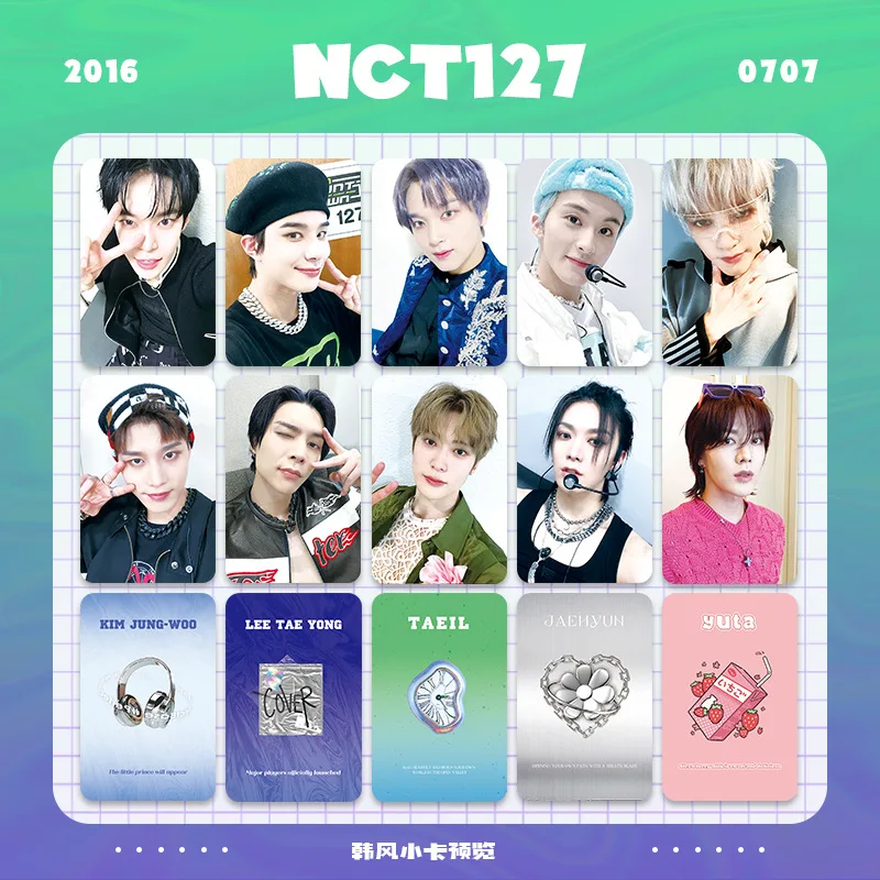 Tarjetas Lomo de grupo de niños Kpop NCT 127, tarjetas de fotos impresas de doble cara para colección de fanáticos, nuevo álbum, 6 unids/set
