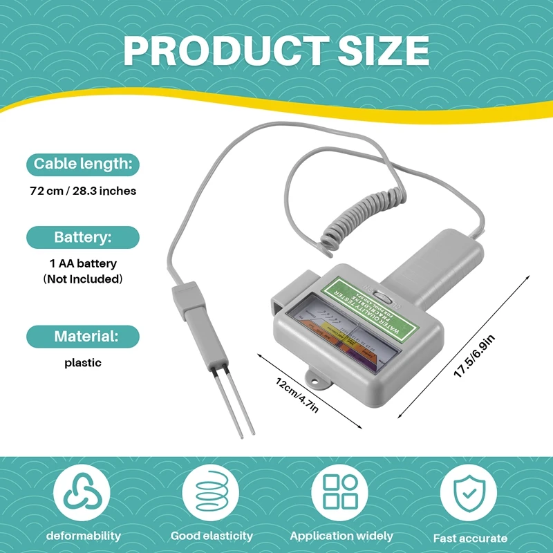 Тестер pH воды хлор качество бассейна спа измеритель уровня анализ измерительный