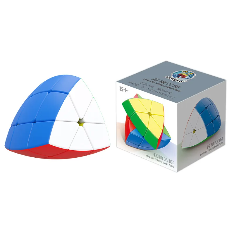 

Shengshou Five Axis Three-layers Cube Professional 3x3 Magic Speed Cube 3-layer Pentahedron Cubo Magico Puzzle