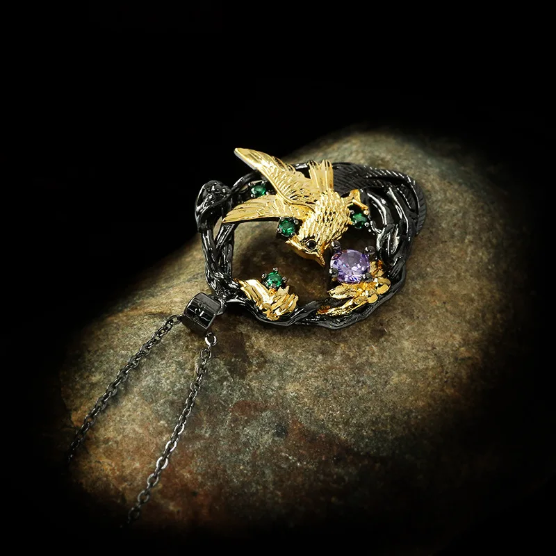 Элегантные ювелирные изделия полая птица-сорока креативный романтический кулон