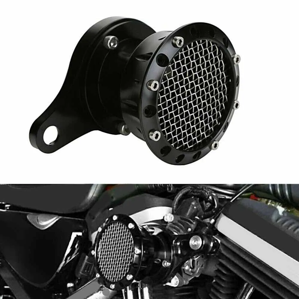 Limpiador de aire de aluminio CNC para motocicleta, filtro de admisión de pila de velocidad negra para Harley Sportster XL883 Iron XL1200 48 72 1991-2021