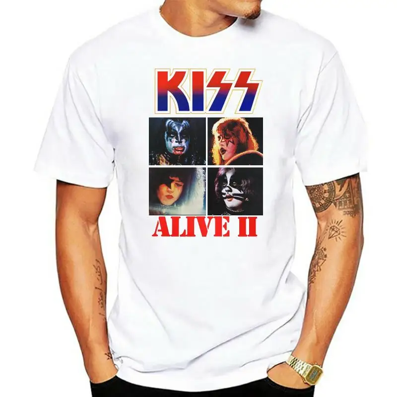 Kiss Alive Ii (2) футболка с изображением альбома новая Подлинная в стиле рок летняя