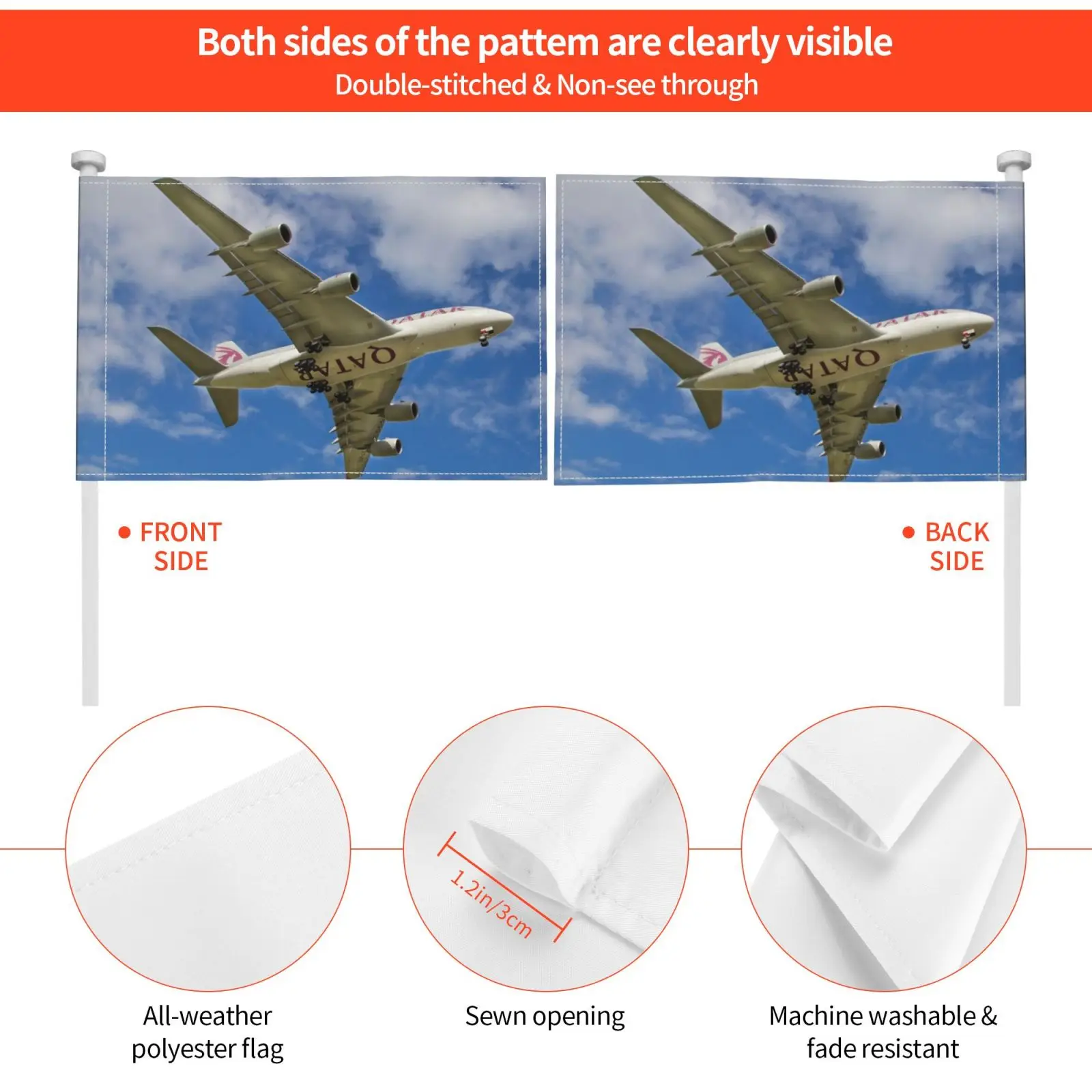 Открытый Декоративный Флаг для Катара флаг автомобиля Катар самолёт посадки 747 780