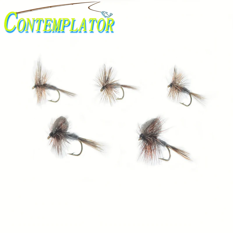 

5pcs Mixed 12#-14# 2styles Adam Dry Flies Fishing Trout 21st Century Adam/adam Imitating Adult Mayfly Flying Caddis or Midge